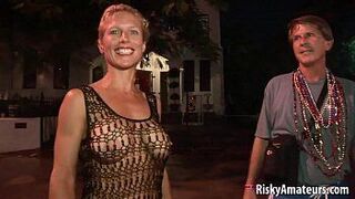 Naked sexy amateurs having fun one the street porn video